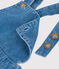 Abito smanicato in denim leggero per bebè blu DENIM CLAIR