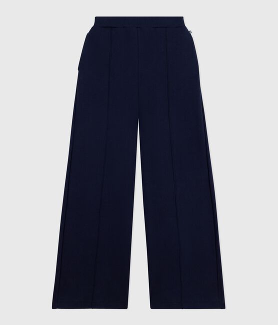 Pantaloni in cotone donna blu SMOKING
