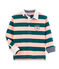 Rugby polo bambino verde PINEDE/rosa ROSAKO