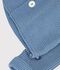 Cardigan in maglia di cotone a punto legaccio tinta unita neonato blu