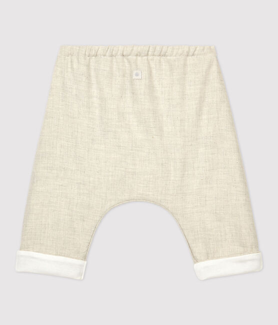Pantaloni bebè in flanella di cotone biologico beige MONTELIMAR CHINE