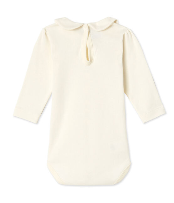 Body bebé femmina con colletto claudine beige COQUILLE
