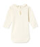 Body bebé femmina con colletto claudine beige COQUILLE