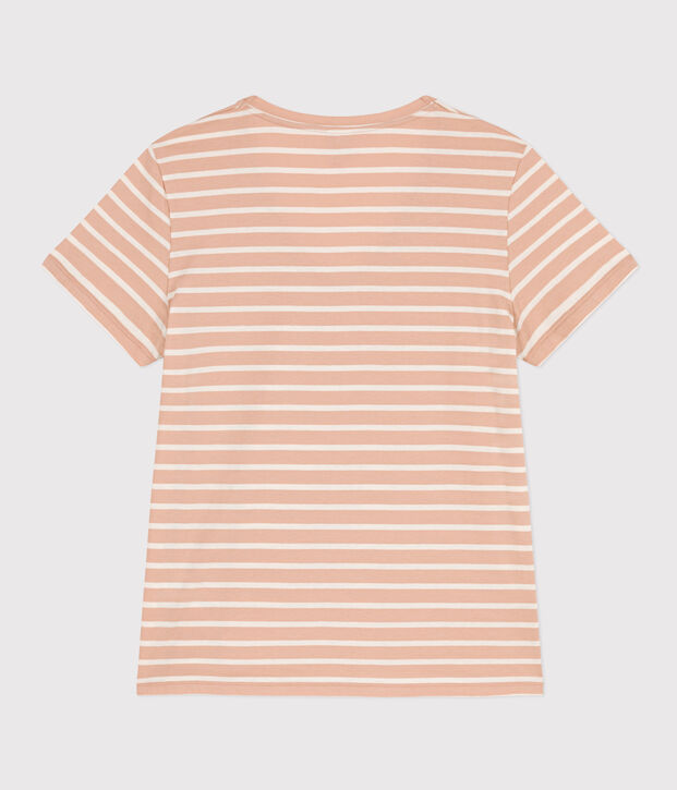 T-shirt LE DROIT in cotone con scollo a V Donna beige/ecru