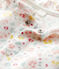 Body a fiori da neonata a costine bianco MARSHMALLOW/bianco MULTICO