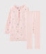 Camicia da notte a manica lunga con fantasia pinguino bambina in jersey double face