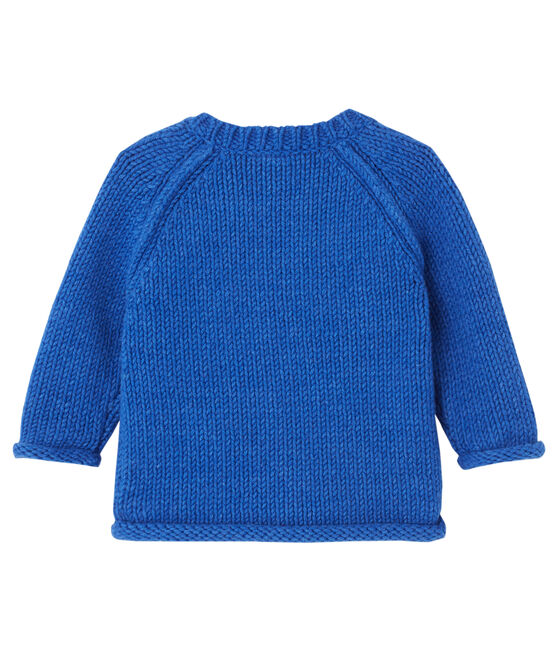 Pull jacquard per bebé maschio blu LIMOGES