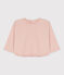 T-shirt maniche lunghe bebè in tubique rosa SALINE