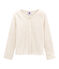 Cardigan bambina bianco MARSHMALLOW/rosa COPPER