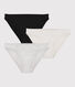 Confezione da 3 slip in cotone leggero Donna