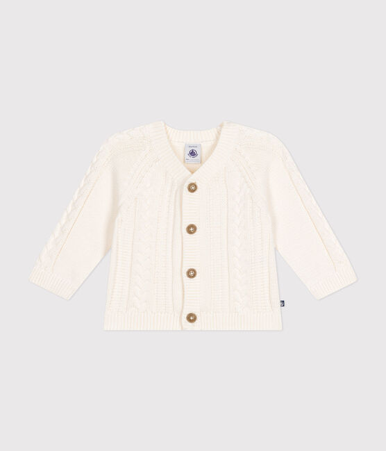 Cardigan in cotone neonato bianco MARSHMALLOW