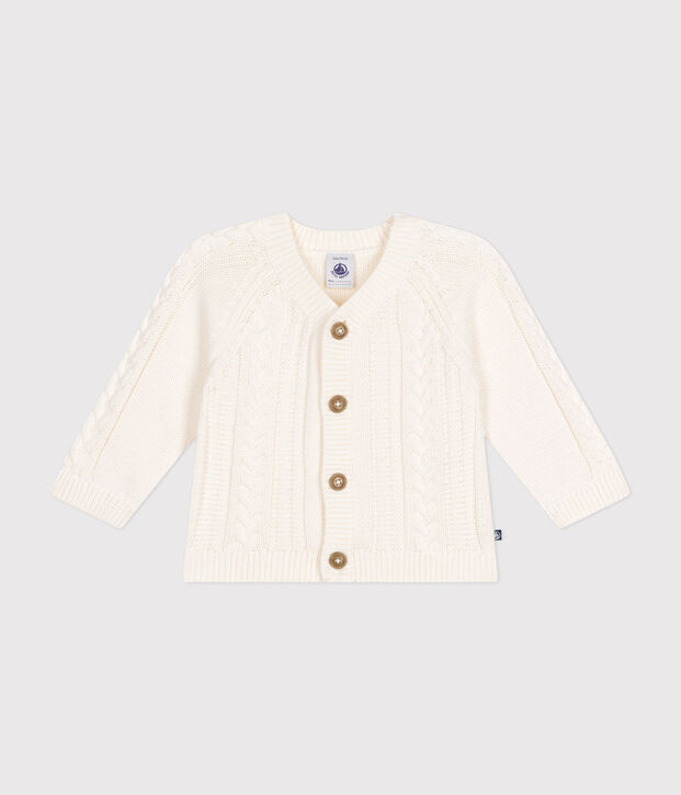 Cardigan in cotone neonato bianco