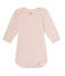 Tutina bebè bambina maniche lunghe in lana e cotone rosa VIENNE/rosa GRETEL