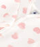 Pigiama in tessuto felpato spazzolato con colletto con stampa a cuori neonato bianco MARSHMALLOW/rosa CHARME