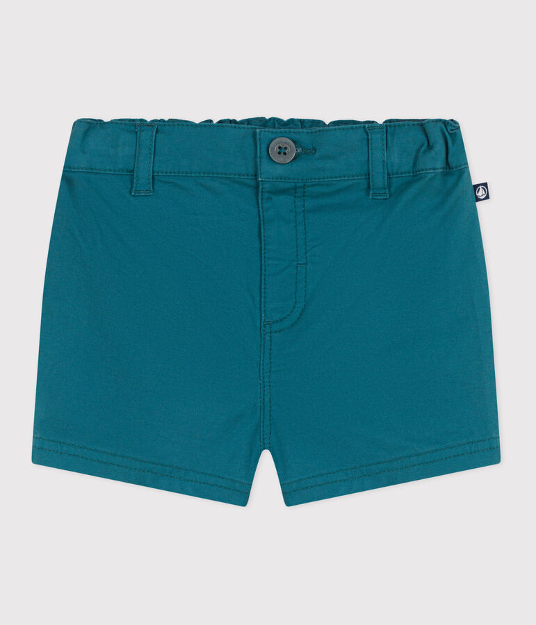 Shorts in serge tinta unita neonato verde
