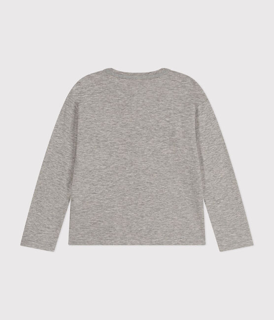 T-shirt a maniche lunghe in cotone bambino  grigio CHATON CHINE