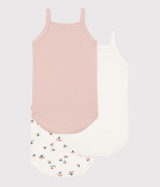 Set di 3 body con spalline a fiori bebè in cotone variante 1