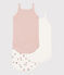 Set di 3 body con spalline a fiori bebè in cotone variante 1