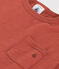 T-shirt bebè a maniche corte in jersey fiammato marrone FAMEUX