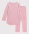 Camicia da notte e leggings bambina in ciniglia a fiori rosa/multicolore
