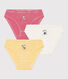 Confezione da 3 slip bambina in cotone Petit Bateau X Snoopy