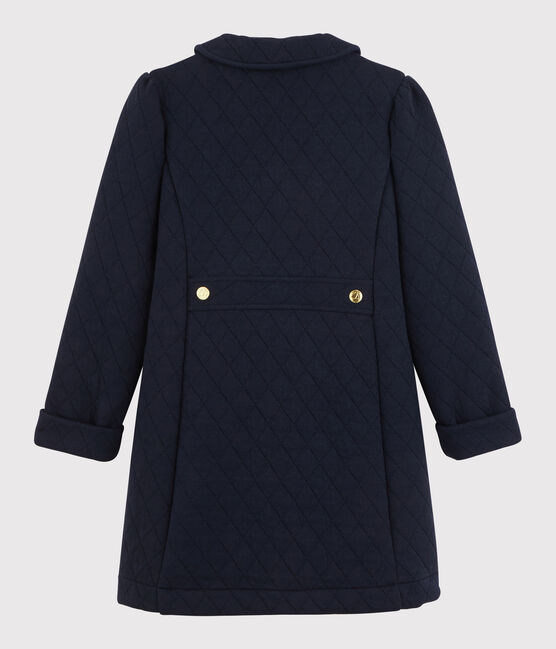Cappotto in tubique bambina blu SMOKING