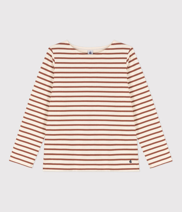 Marini&egrave;re in cotone, da Donna ecru/marrone