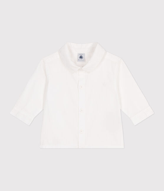 Camicia in cotone tinta unita neonato bianco ECUME