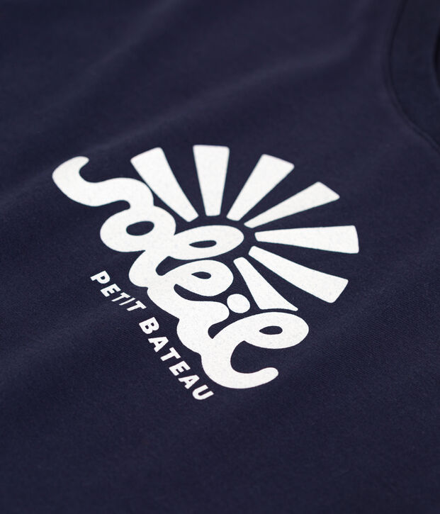 T-shirt donna Le Droit in cotone tinta unita blu