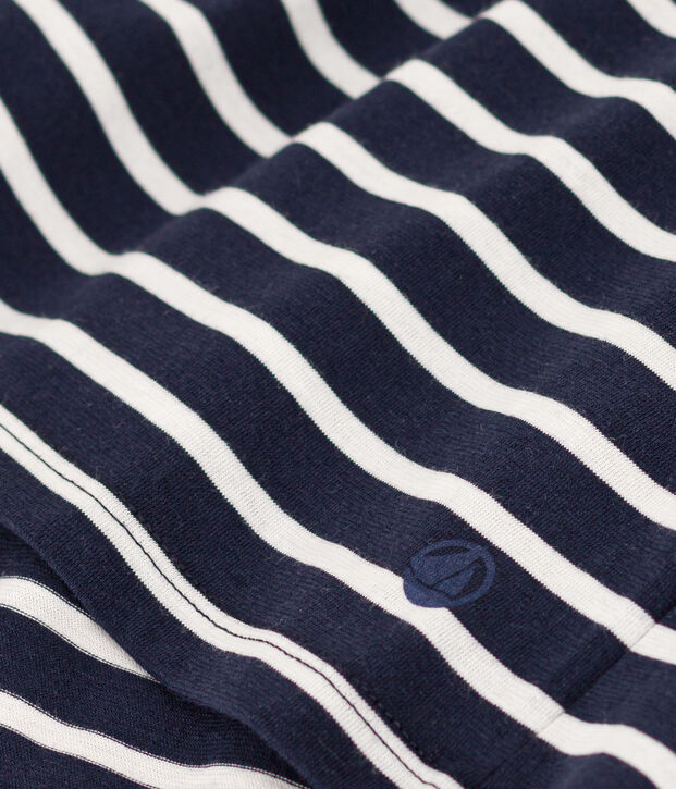 T-shirt LE DROIT scollo a V in cotone Donna blu/bianco