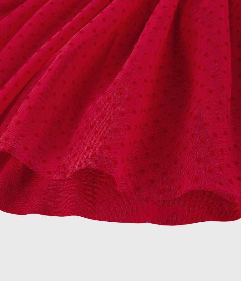 Abito manica corta bambina rosso