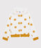 Felpa con cappuccio bambina bianco MARSHMALLOW/giallo BOUDOR