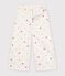 Pantaloni a gamba ampia in cotone bambino ecru/multicolore