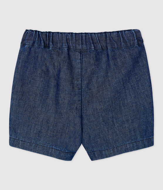 Shorts bebè in denim leggero biologico blu DENIM