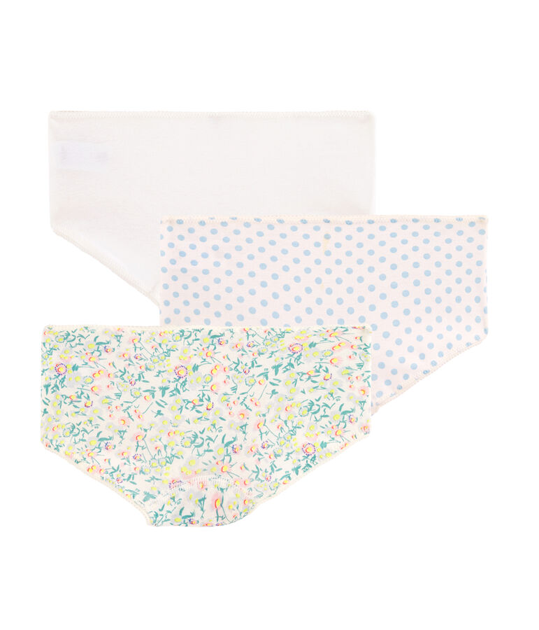 Trio shorty bambina multicolore