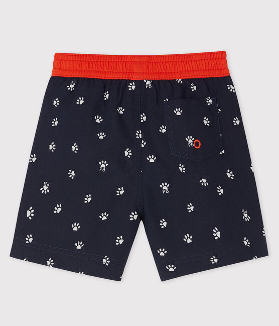 Short da mare bebè maschio in fantasia blu SMOKING/bianco MULTICO