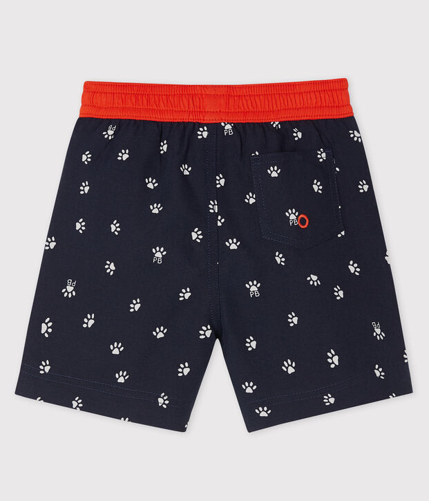 Short da mare beb&egrave; maschio in fantasia blu/multicolore