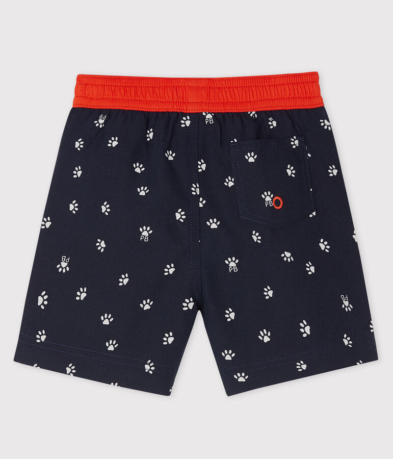 Short da mare beb&egrave; maschio in fantasia blu/multicolore