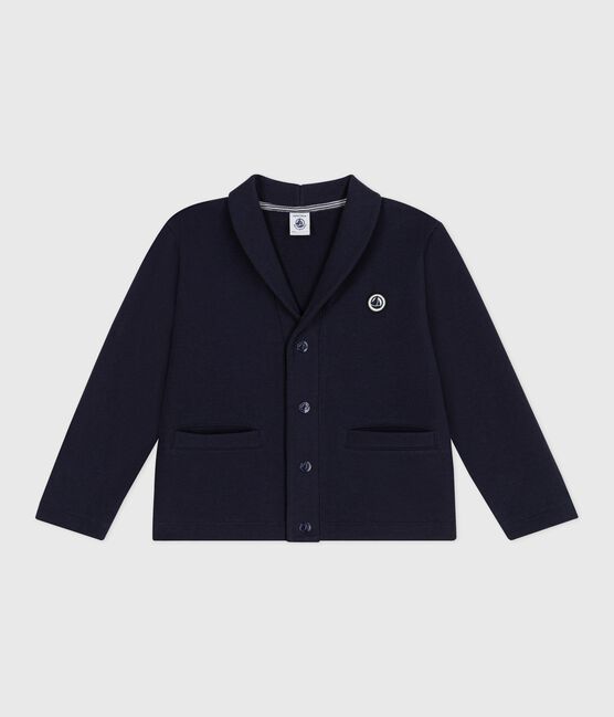 Cardigan in cotone tinta unita bambino blu SMOKING