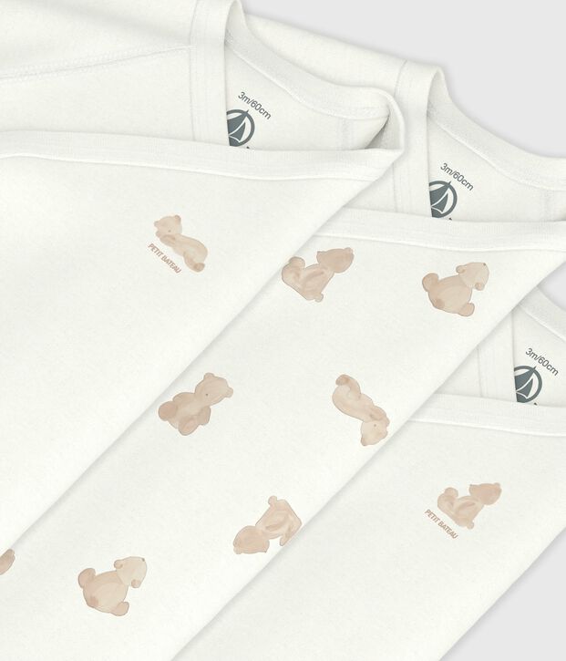 Set di body incrociati a maniche lunghe in cotone fantasia neonato multicolore