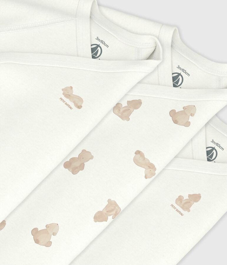 Set di body incrociati a maniche lunghe in cotone fantasia neonato multicolore