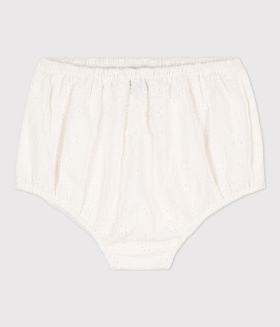 Slip bloomer neonato in pizzo sangallo bianco MARSHMALLOW
