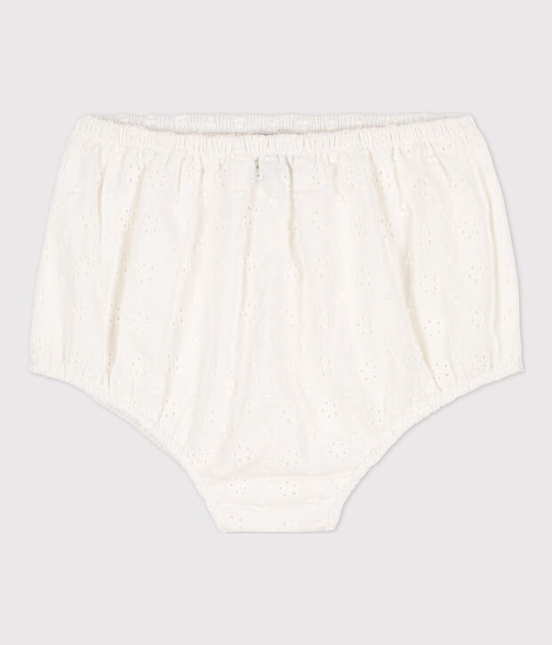 Slip bloomer neonato in pizzo sangallo bianco