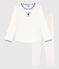Pigiama bambina in cotone bianco MARSHMALLOW/blu PERSE
