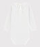 Body manica lunga bebè femmina bianco MARSHMALLOW/blu MEDIEVAL