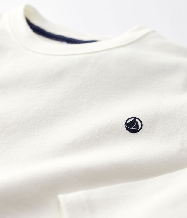 T-shirt in cotone biologico bambina / bambino bianco