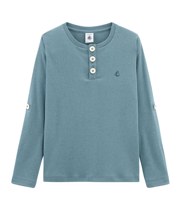 T-shirt maniche lunghe bambino blu