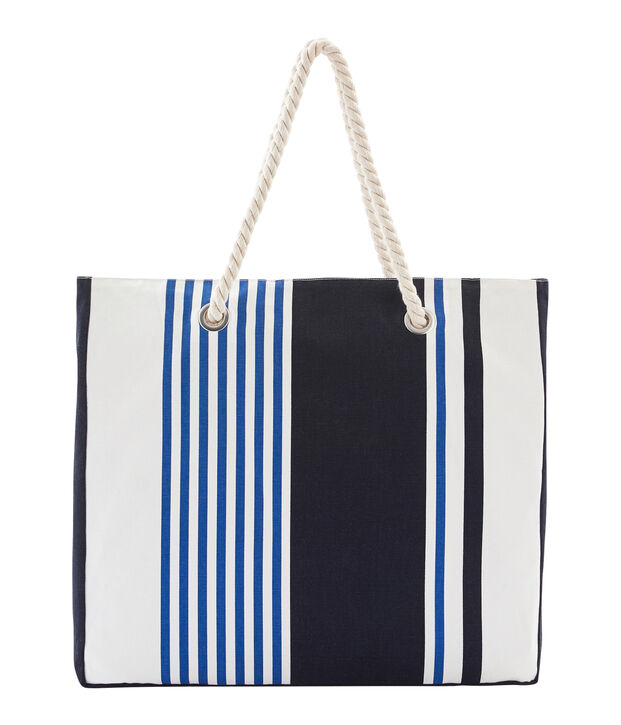 Borsa mare bianco/multicolore