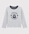 T-shirt double face bambino blu SMOKING/bianco MARSHMALLOW