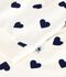 Pigiama in spugna di cotone con stampa a cuori donna blu/blu